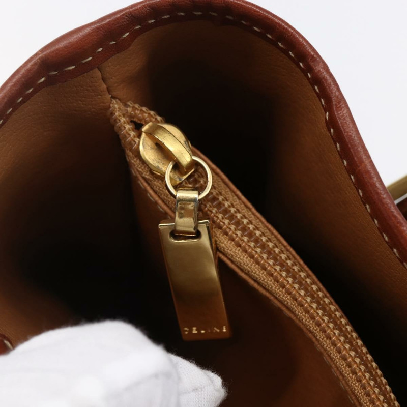 【日本直送】CELINE Macadam帆布手提包 PVC皮革 棕色 金色 正品 147637-17