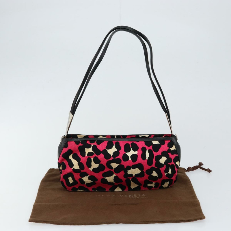 【日本直送】BOTTEGA VENETA 單肩帆布包 銀粉紅 正品 147659-11