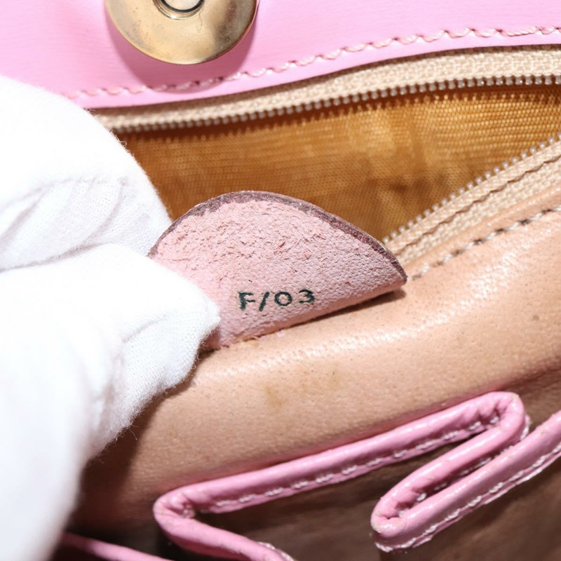 【日本直送】CELINE 手提包 皮革 兩用 粉金配色 正品 SW1720-11