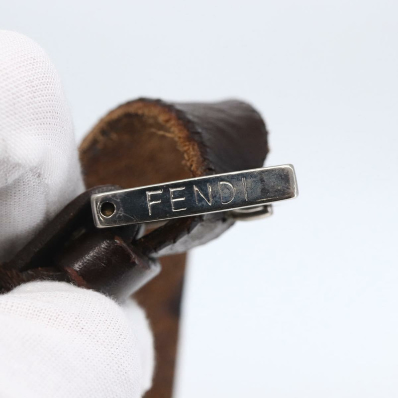 【日本直送】FENDI Zucca帆布Mamma Baguette肩背包 黑色 棕色 銀色 正品 SW1723-8