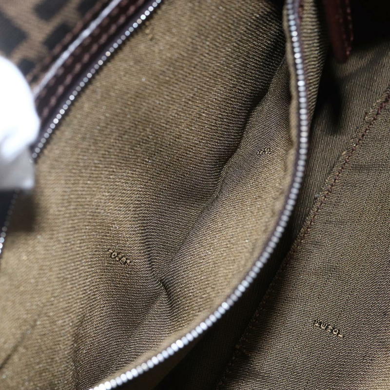 【日本直送】FENDI Zucca帆布Mamma Baguette肩背包 黑色 棕色 銀色 正品 SW1723-10