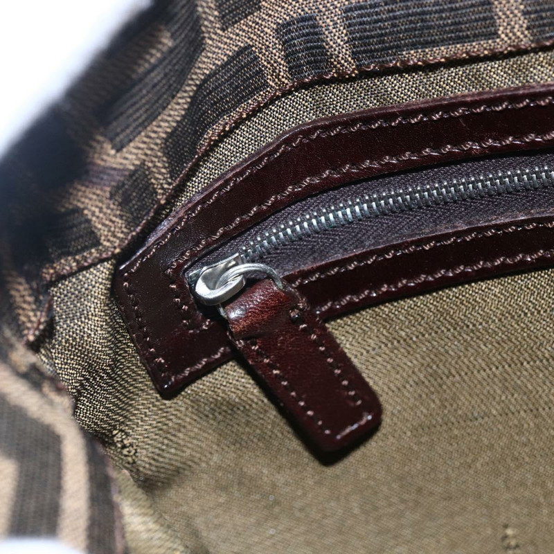【日本直送】FENDI Zucca帆布Mamma Baguette肩背包 黑色 棕色 銀色 正品 SW1723-17