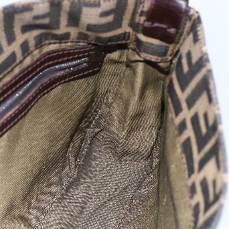 【日本直送】FENDI Zucca帆布Mamma Baguette肩背包 黑色 棕色 銀色 正品 SW1723-18