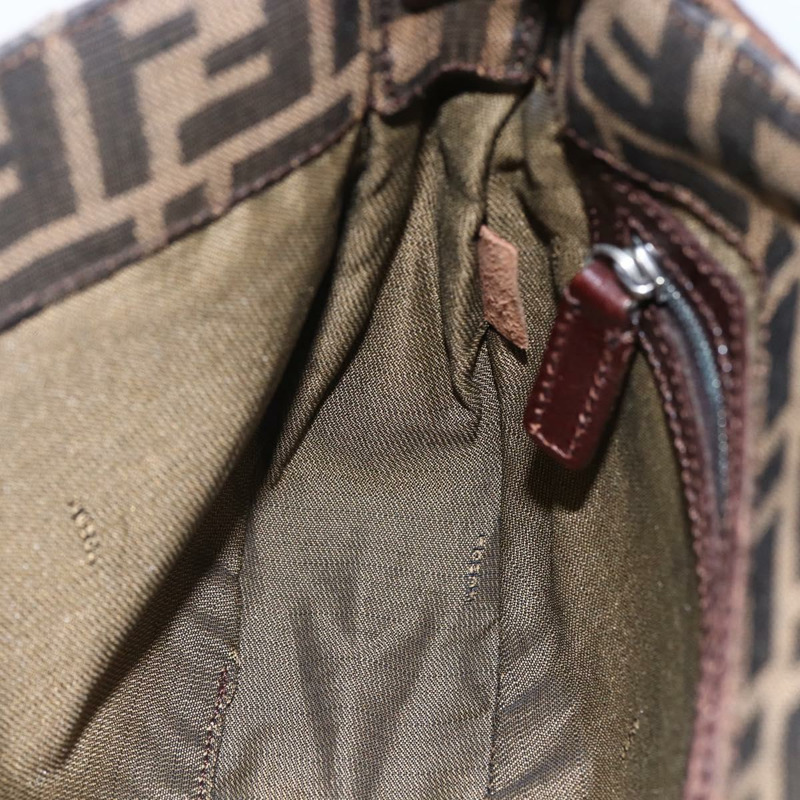 【日本直送】FENDI Zucca帆布Mamma Baguette肩背包 黑色 棕色 銀色 正品 SW1723-19