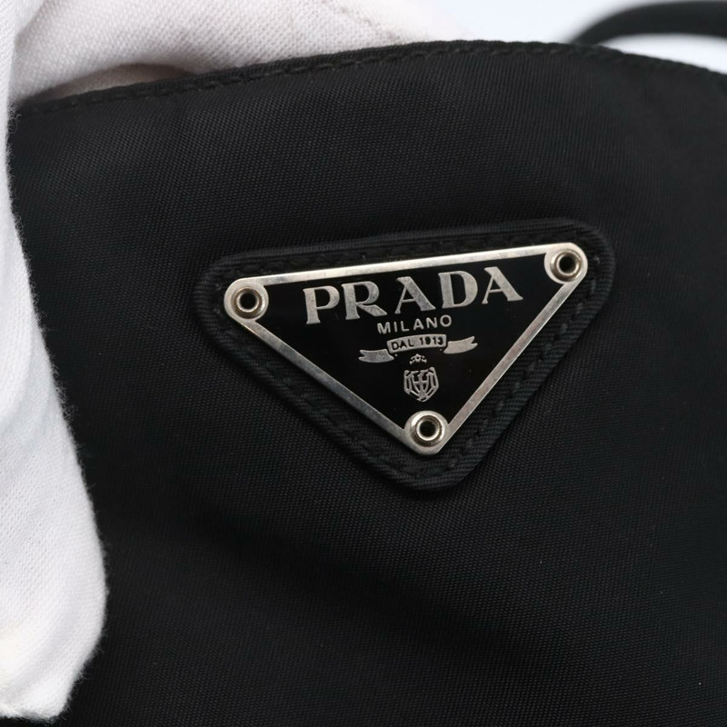 【日本直送】PRADA 尼龍手提包 黑色 銀色 正品 SW1710-16