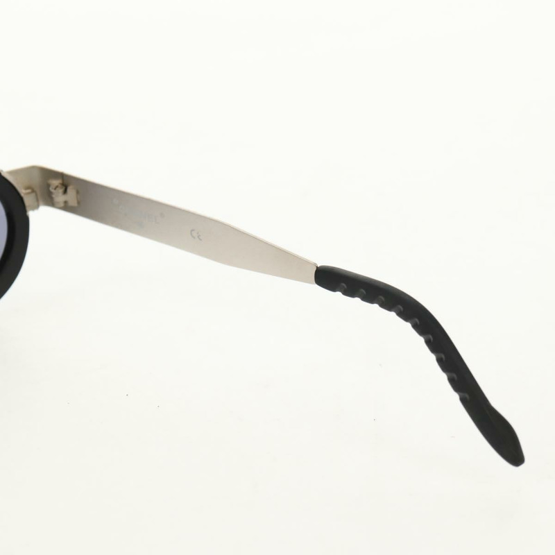 【日本直送】香奈兒 31 RUE CAMBON 太陽眼鏡 金屬 銀黑色 10506 90405 CC Auth SW1746V-19