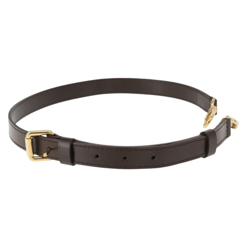 【日本直送】路易威登可調式肩帶,皮革材質,長度29.1英寸至33.5英寸,棕色,正品 am9447-4