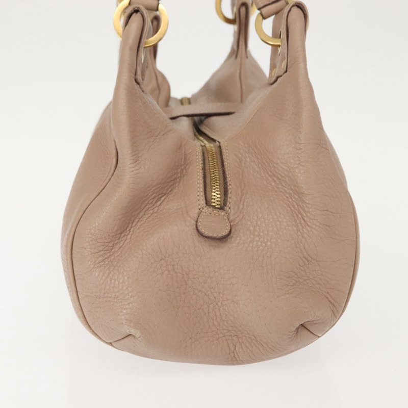 【日本直送】Salvatore Ferragamo Gancini 單肩包 皮革 米色 金色 正品 am9403-2