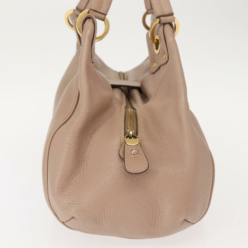 【日本直送】Salvatore Ferragamo Gancini 單肩包 皮革 米色 金色 正品 am9403-3