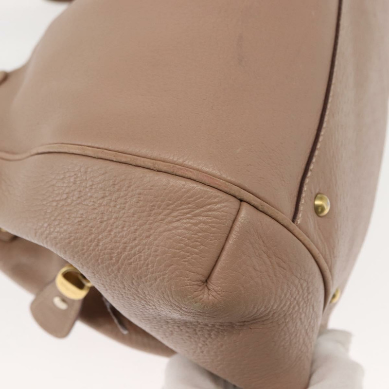 【日本直送】Salvatore Ferragamo Gancini 單肩包 皮革 米色 金色 正品 am9403-8