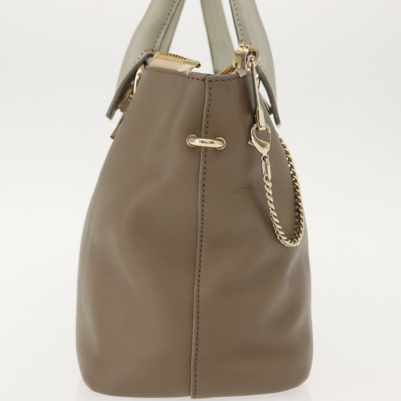 【日本直送】Chloe Bailey 手提包 皮革 兩用 灰色/淺藍色 正品 121377-3