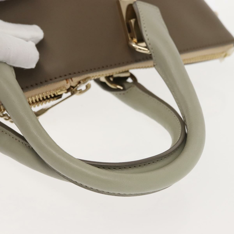 【日本直送】Chloe Bailey 手提包 皮革 兩用 灰色/淺藍色 正品 121377-7