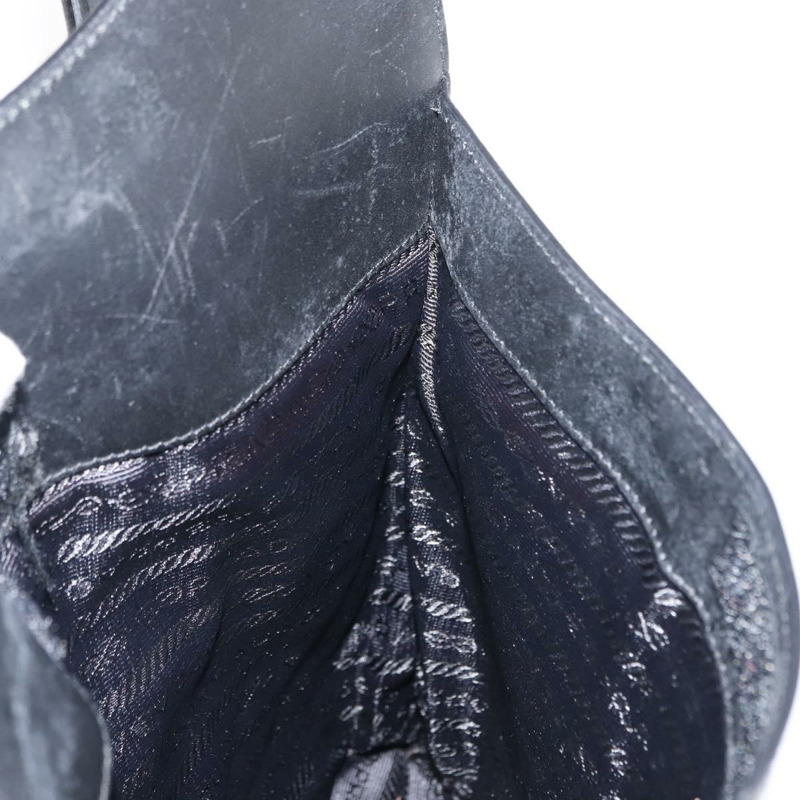 【日本直送】PRADA 黑色真皮單肩包，正品編號 121345-17