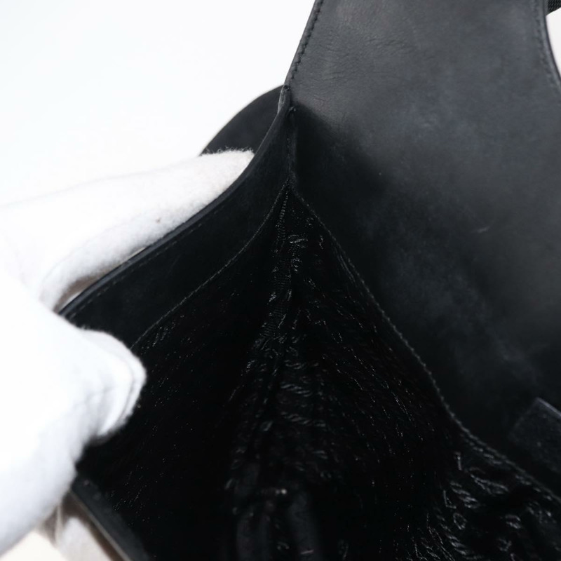 【日本直送】PRADA 黑色真皮單肩包，正品編號 121345-18