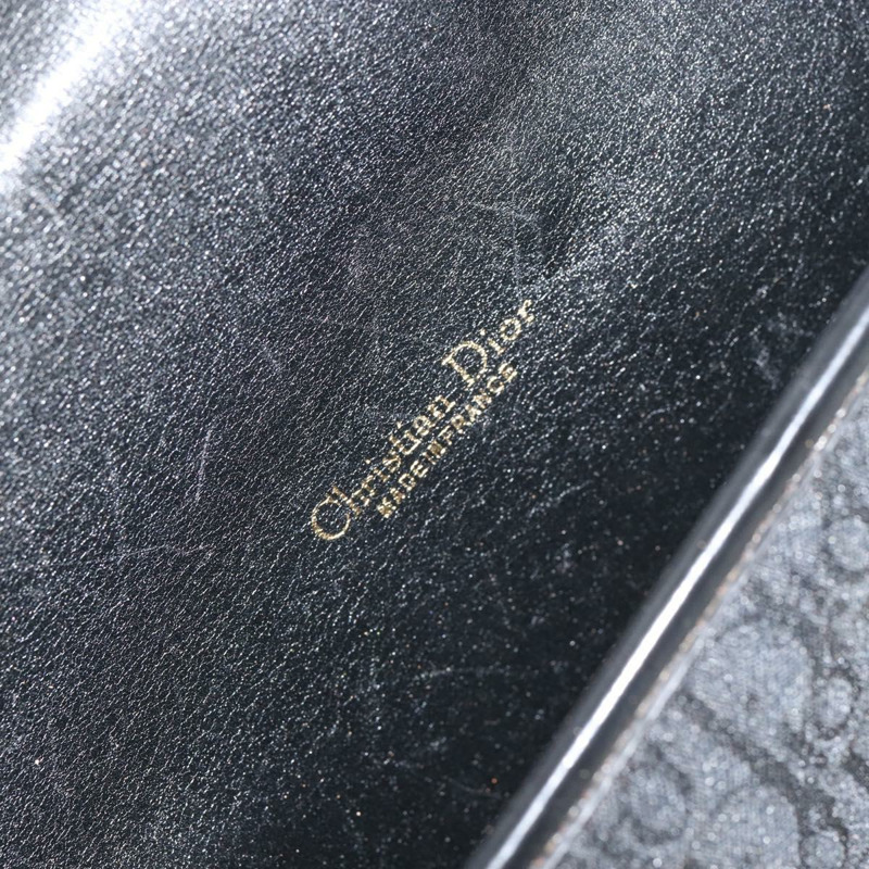 【日本直送】Christian Dior Trotter帆布肩背包 黑色 金色 正品 146914-17