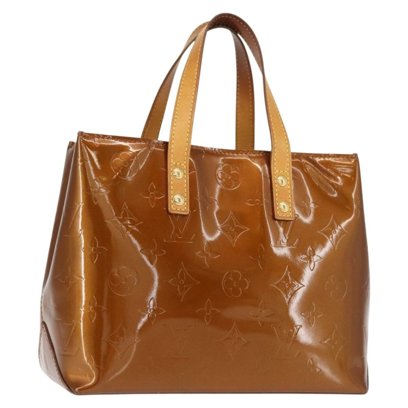 【日本直送】路易威登 Monogram Vernis Reade PM 手提包 青銅色 M91146 LV Auth 146889-0
