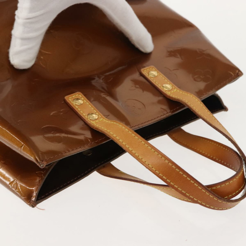 【日本直送】路易威登 Monogram Vernis Reade PM 手提包 青銅色 M91146 LV Auth 146889-5