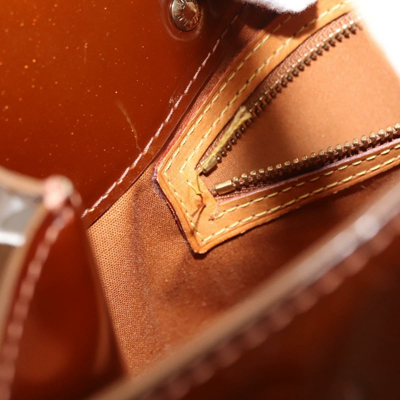 【日本直送】路易威登 Monogram Vernis Reade PM 手提包 青銅色 M91146 LV Auth 146889-10