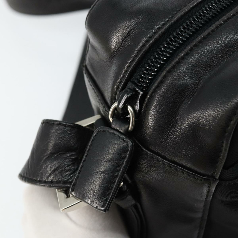 【日本直送】PRADA 單肩包 尼龍皮革 黑色 銀色 正品 121352-7