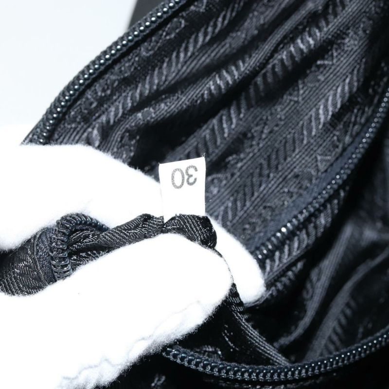 【日本直送】PRADA 單肩包 尼龍皮革 黑色 銀色 正品 121352-9