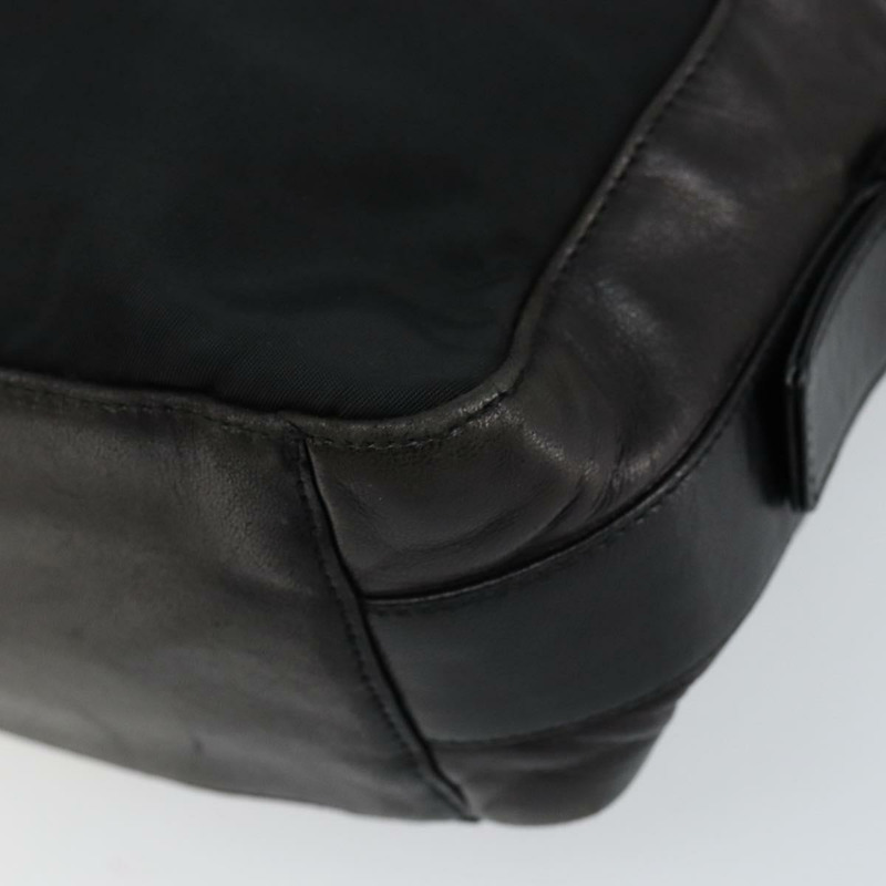 【日本直送】PRADA 單肩包 尼龍皮革 黑色 銀色 正品 121352-14