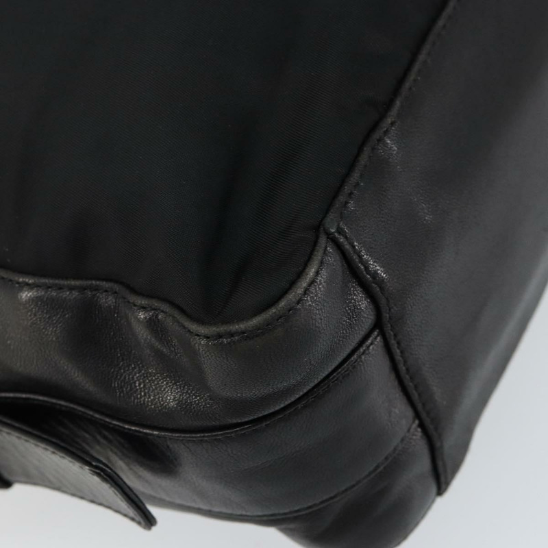 【日本直送】PRADA 單肩包 尼龍皮革 黑色 銀色 正品 121352-15