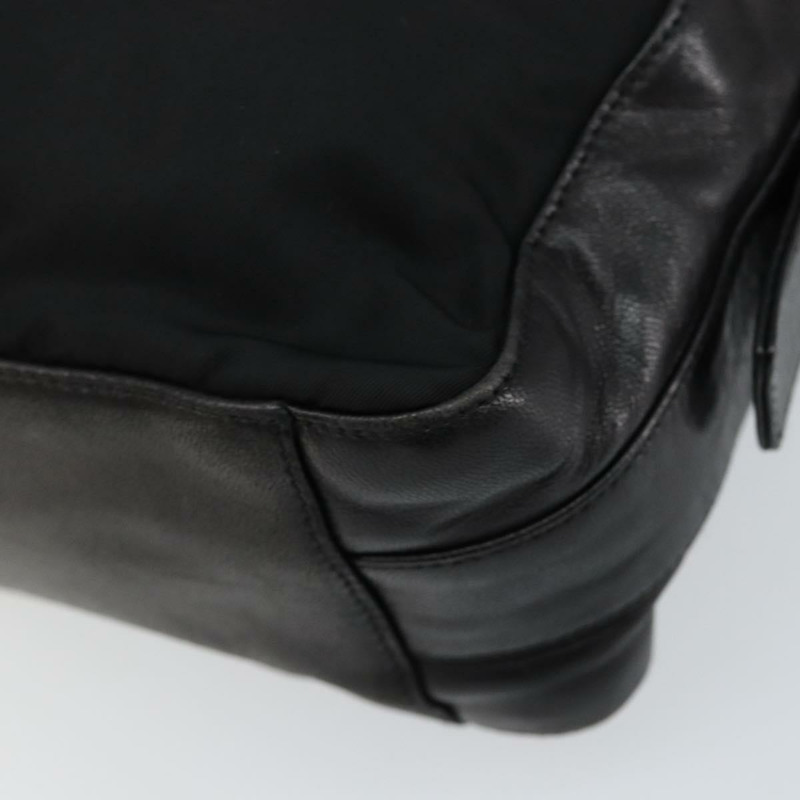 【日本直送】PRADA 單肩包 尼龍皮革 黑色 銀色 正品 121352-16