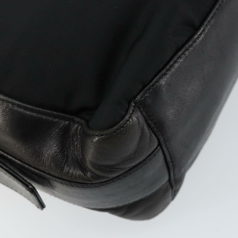 【日本直送】PRADA 單肩包 尼龍皮革 黑色 銀色 正品 121352-17