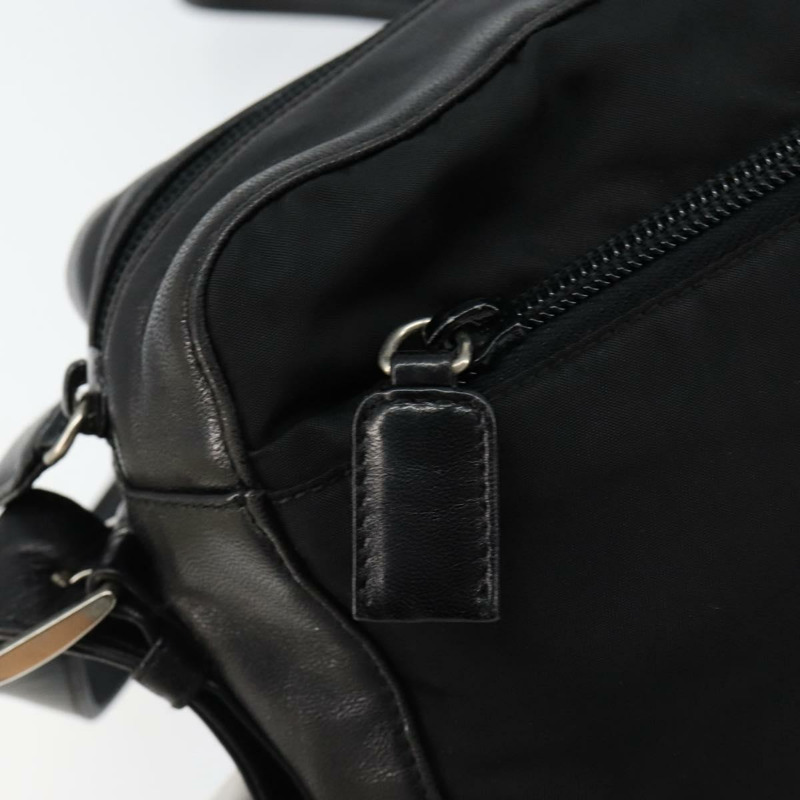 【日本直送】PRADA 單肩包 尼龍皮革 黑色 銀色 正品 121352-20