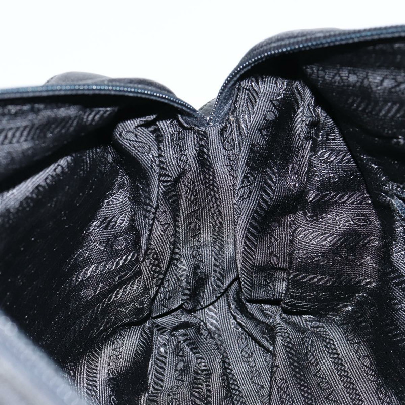 【日本直送】PRADA 單肩包 尼龍皮革 黑色 銀色 正品 121352-23