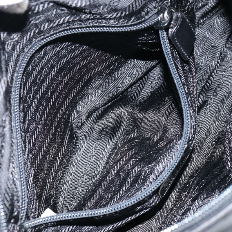 【日本直送】PRADA 單肩包 尼龍皮革 黑色 銀色 正品 121352-24