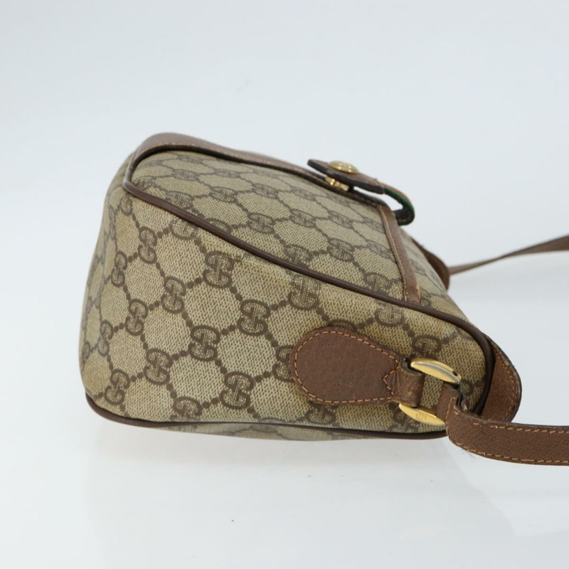 【日本直送】GUCCI GG Supreme Web Sherry Line 手提包 PVC 米色 金色 89 02 032 正品 121380-2