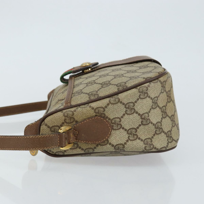 【日本直送】GUCCI GG Supreme Web Sherry Line 手提包 PVC 米色 金色 89 02 032 正品 121380-3