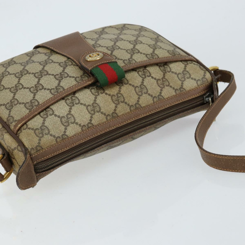 【日本直送】GUCCI GG Supreme Web Sherry Line 手提包 PVC 米色 金色 89 02 032 正品 121380-5