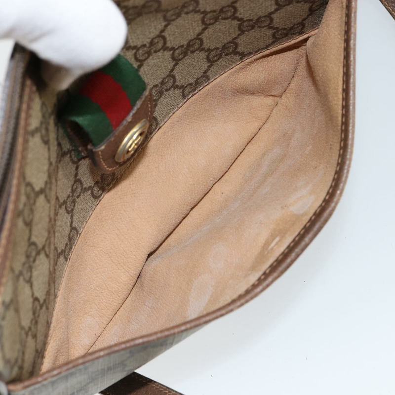 【日本直送】GUCCI GG Supreme Web Sherry Line 手提包 PVC 米色 金色 89 02 032 正品 121380-22