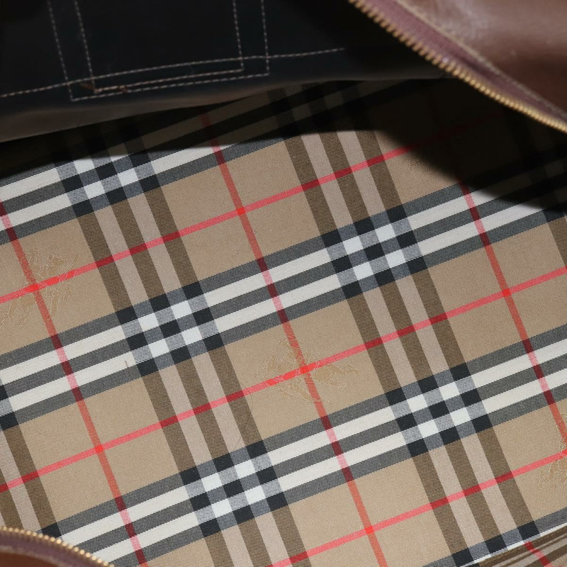 【日本直送】Burberrys Nova 格紋波士頓包 帆布 米色 金色 正品 146996-9