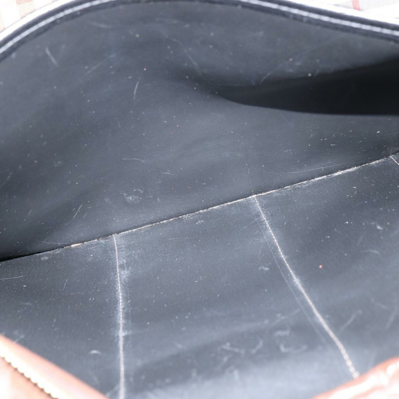 【日本直送】Burberrys Nova 格紋波士頓包 帆布 米色 金色 正品 146996-10