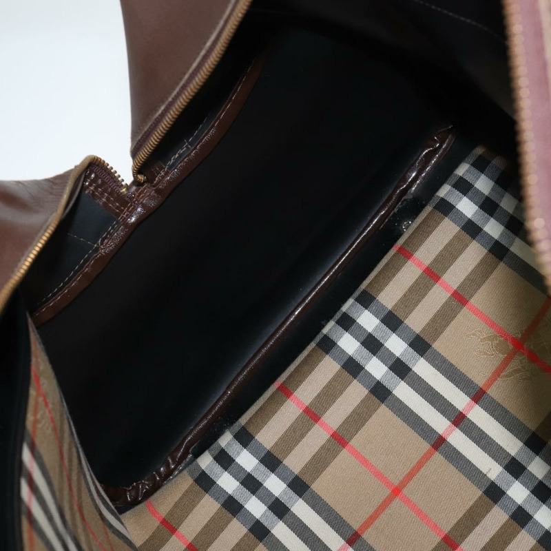 【日本直送】Burberrys Nova 格紋波士頓包 帆布 米色 金色 正品 146996-19