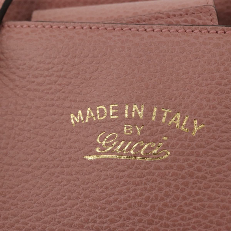 【日本直送】GUCCI 粉紅金色皮革搖擺手提包 354408 正品 am9500-16