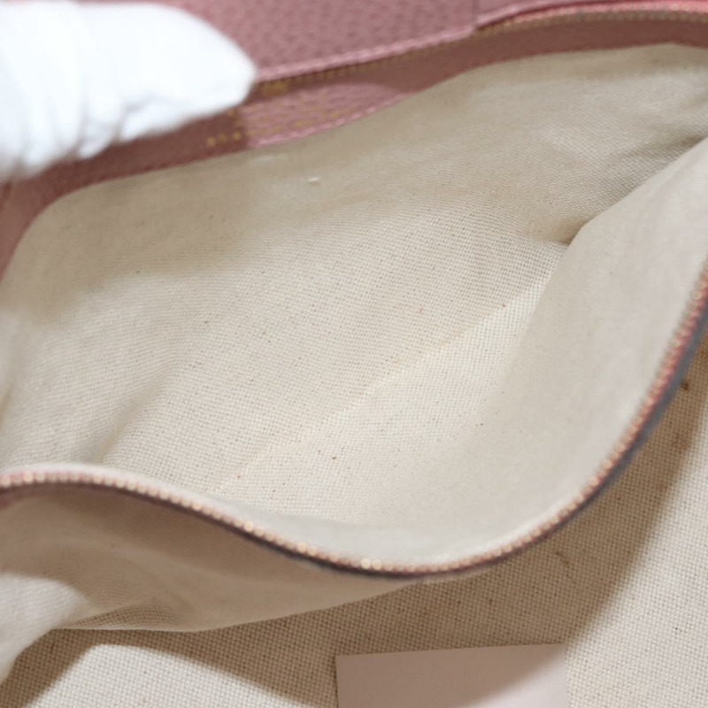 【日本直送】GUCCI 粉紅金色皮革搖擺手提包 354408 正品 am9500-19