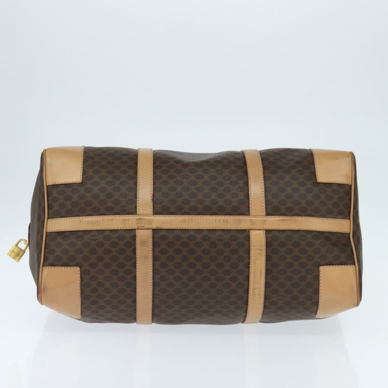 【日本直送】CELINE Macadam帆布波士頓包 PVC皮革 棕色 金色 正品 121362-4