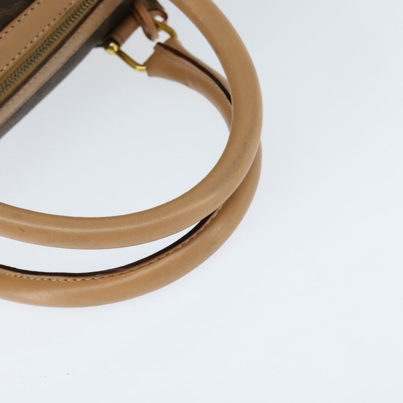 【日本直送】CELINE Macadam帆布波士頓包 PVC皮革 棕色 金色 正品 121362-6