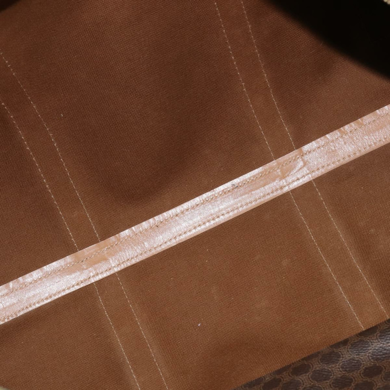 【日本直送】CELINE Macadam帆布波士頓包 PVC皮革 棕色 金色 正品 121362-9