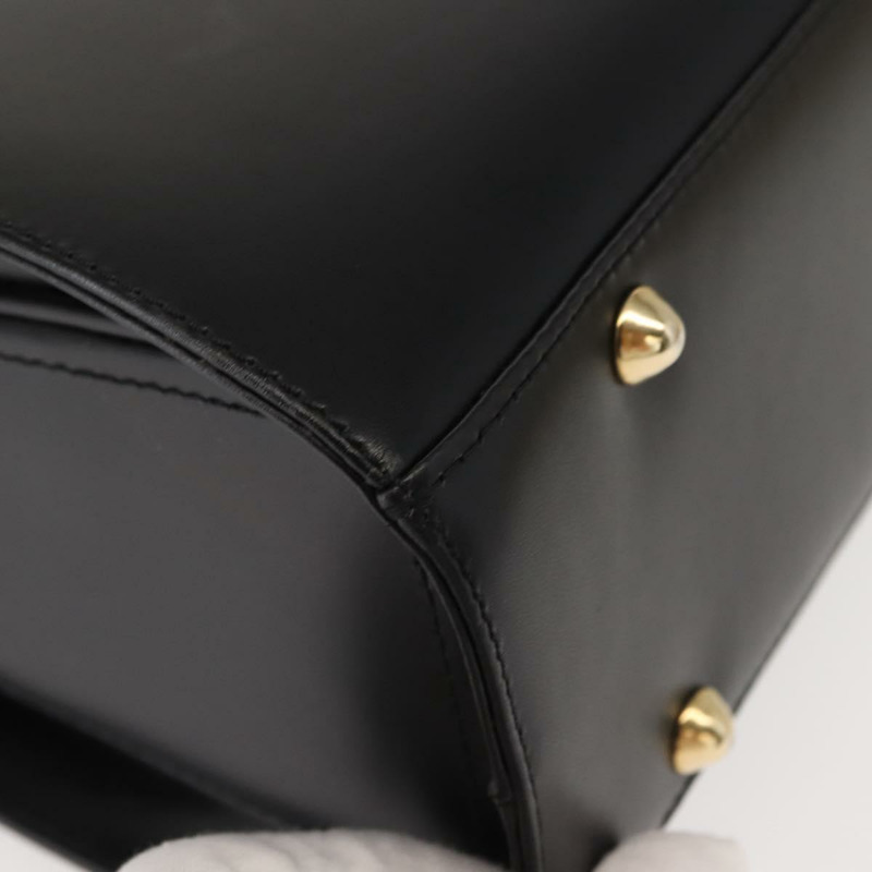 【日本直送】華倫天奴 (VALENTINO) 皮革手提包 2way 黑色金色 Auth am9460-14