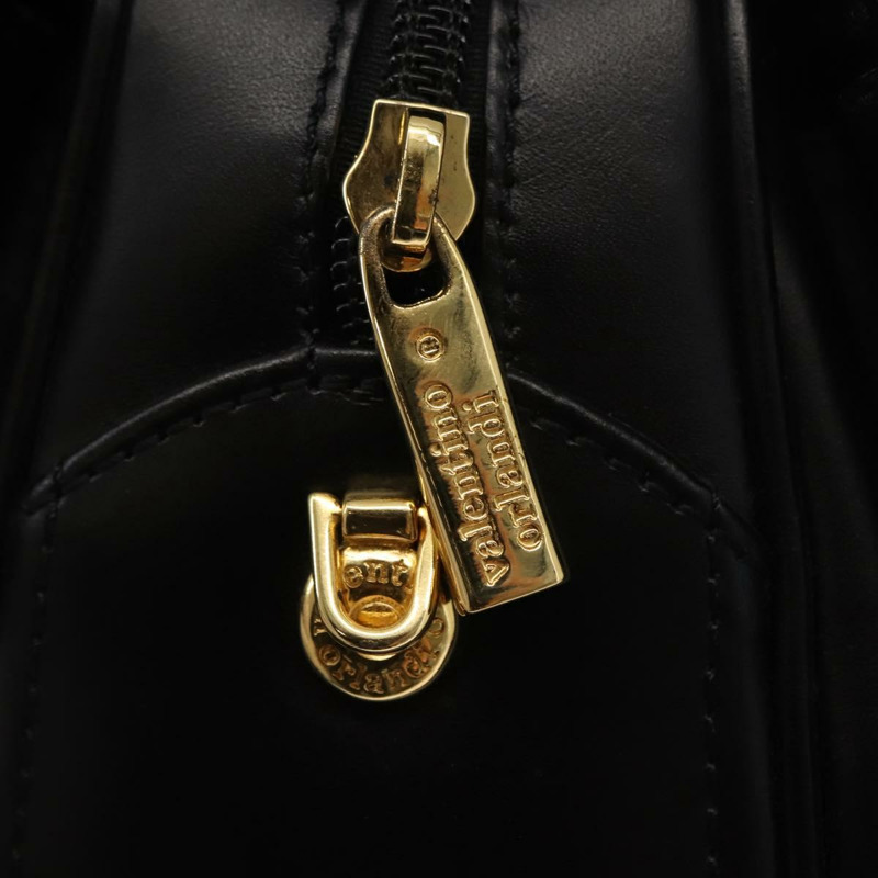 【日本直送】華倫天奴 (VALENTINO) 皮革手提包 2way 黑色金色 Auth am9460-18