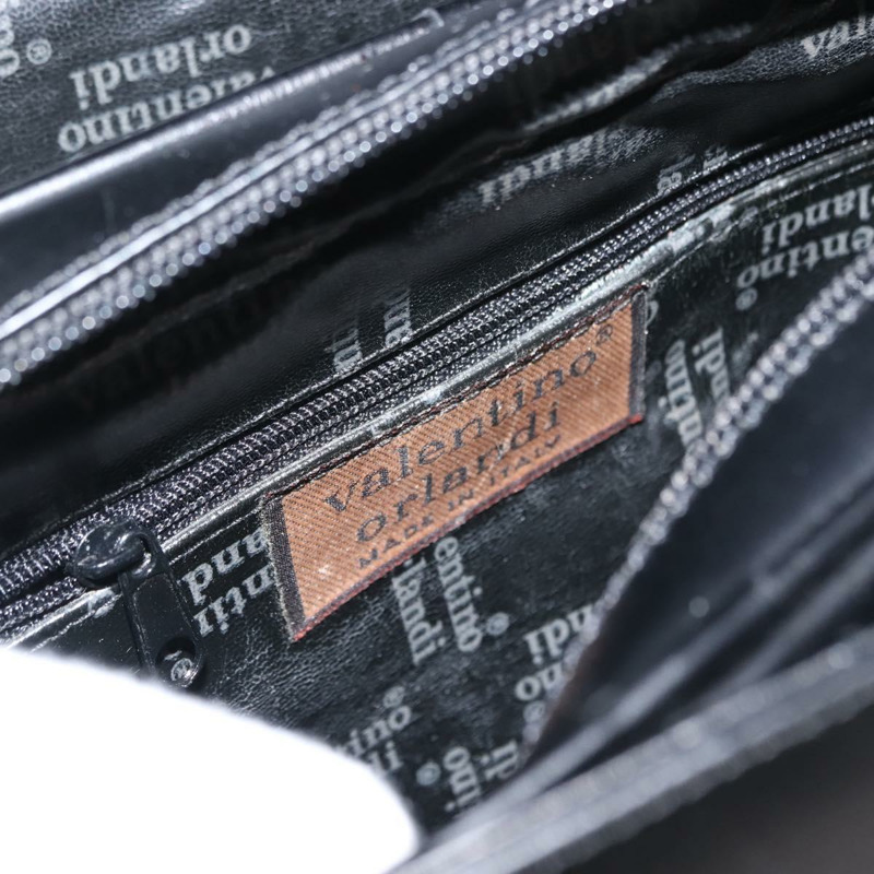 【日本直送】華倫天奴 (VALENTINO) 皮革手提包 2way 黑色金色 Auth am9460-21