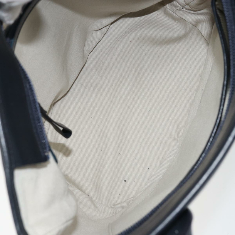 【日本直送】BURBERRY 藍標帆布皮革白色銀色托特包 Auth am9464-11