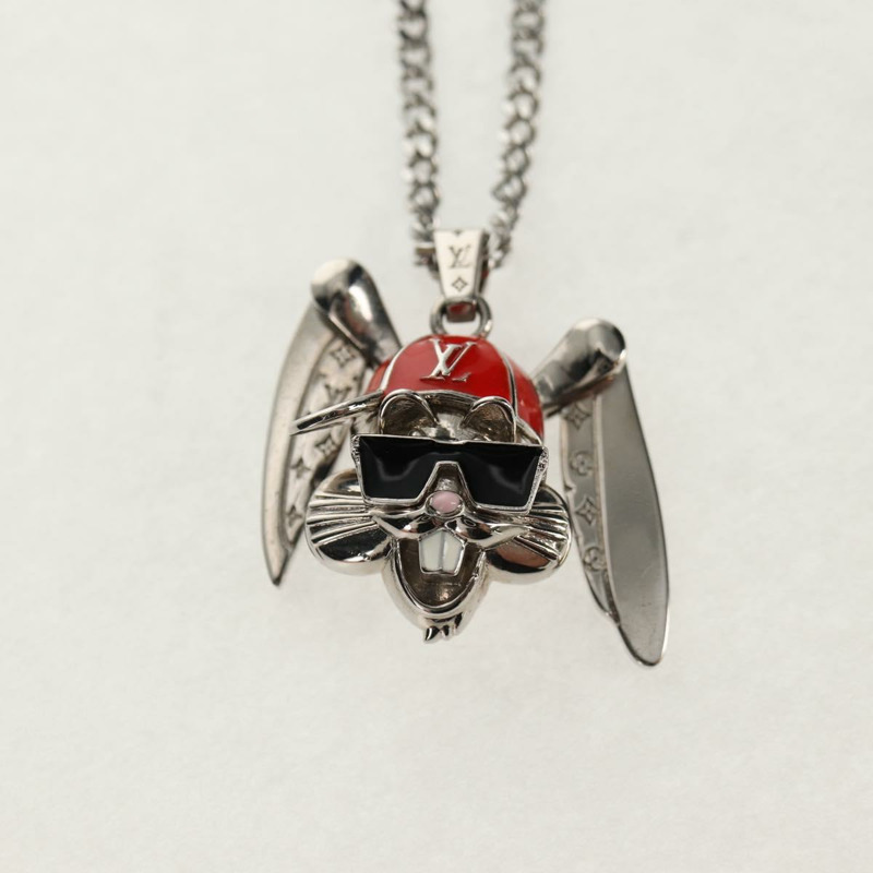 【日本直送】路易威登 (LOUIS VUITTON) 項鍊 LV Collier 兔子項鍊 金屬銀色 LV 正品 128541M-2