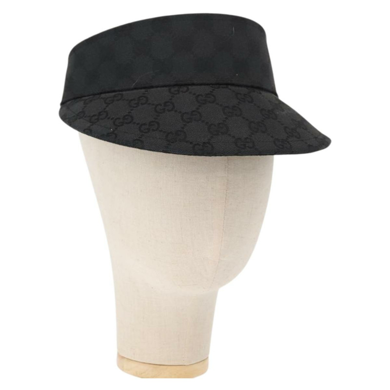 【日本直送】GUCCI GG帆布雪莉系列遮陽帽 S碼 黑色 紅色 正品 121306-0