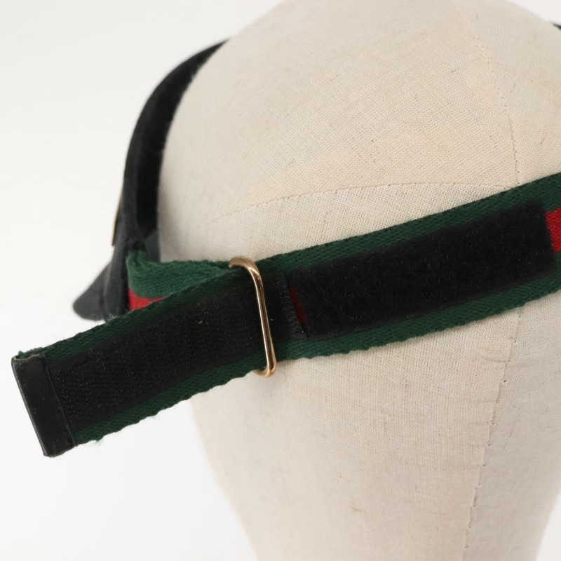 【日本直送】GUCCI GG帆布雪莉系列遮陽帽 S碼 黑色 紅色 正品 121306-8